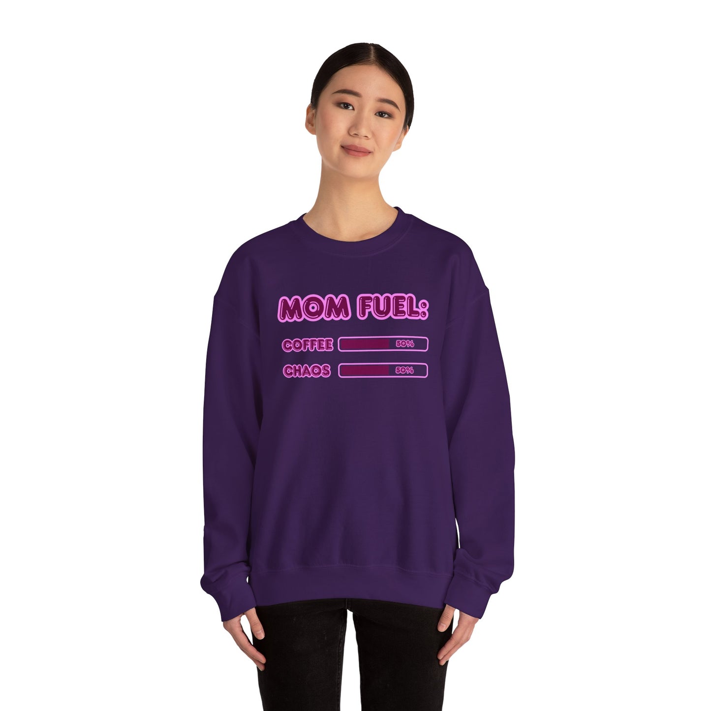 Mom Fuel Crewneck Sweatshirt - Comfortable and Fun Gift for Moms