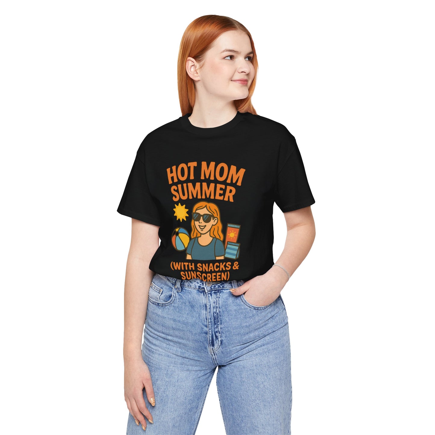 Hot Mom Summer Tee, Perfect for Summer Vacations, Mothers Day Gift, Family Outings, Beach Parties, Fun Summer Style