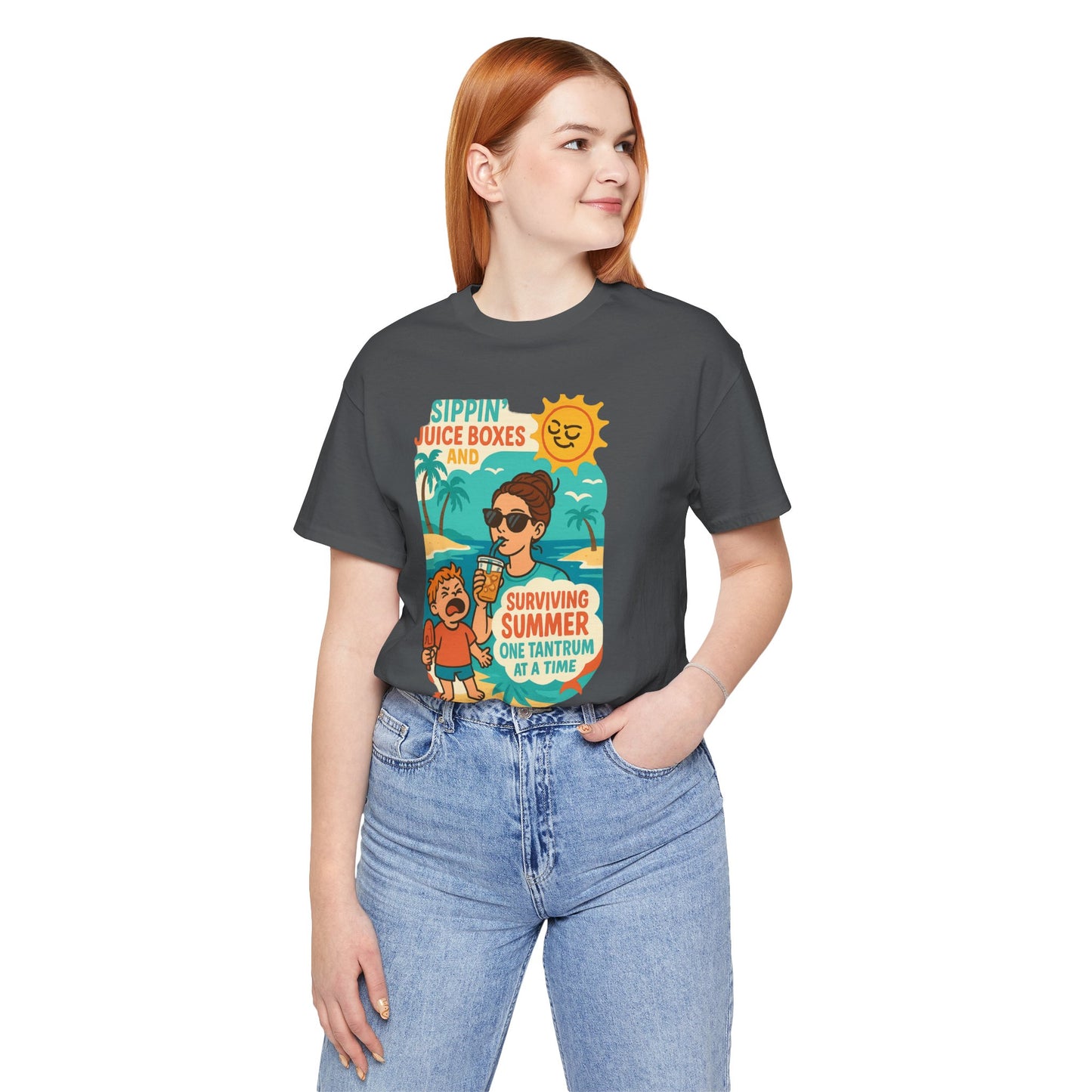 Summer Survival Tee: Fun Family Vibe, Perfect for Mommies, Beach Days, and Playdates, Gifts for Moms, Summer Apparel