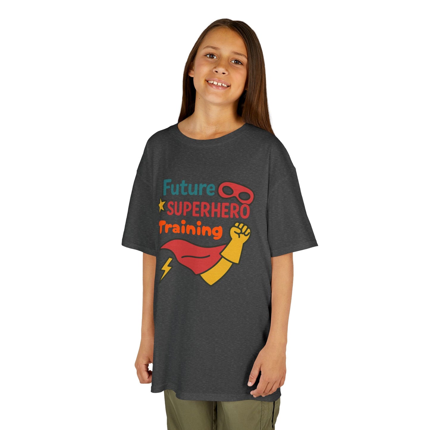 Future Superhero Kids Tee, Youth Graphic T-Shirt, Training Shirt for Kids, Fun Birthday Gift, Playful Party Outfit