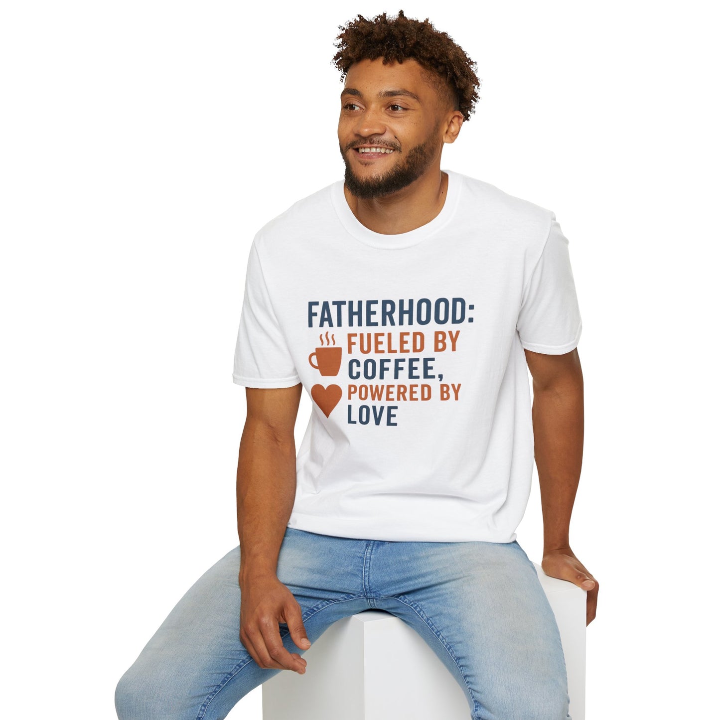 Fatherhood Coffee T-Shirt, Dad Shirt, Gift for Fathers, Unique Father's Day Tee, Casual Love Quote Tee