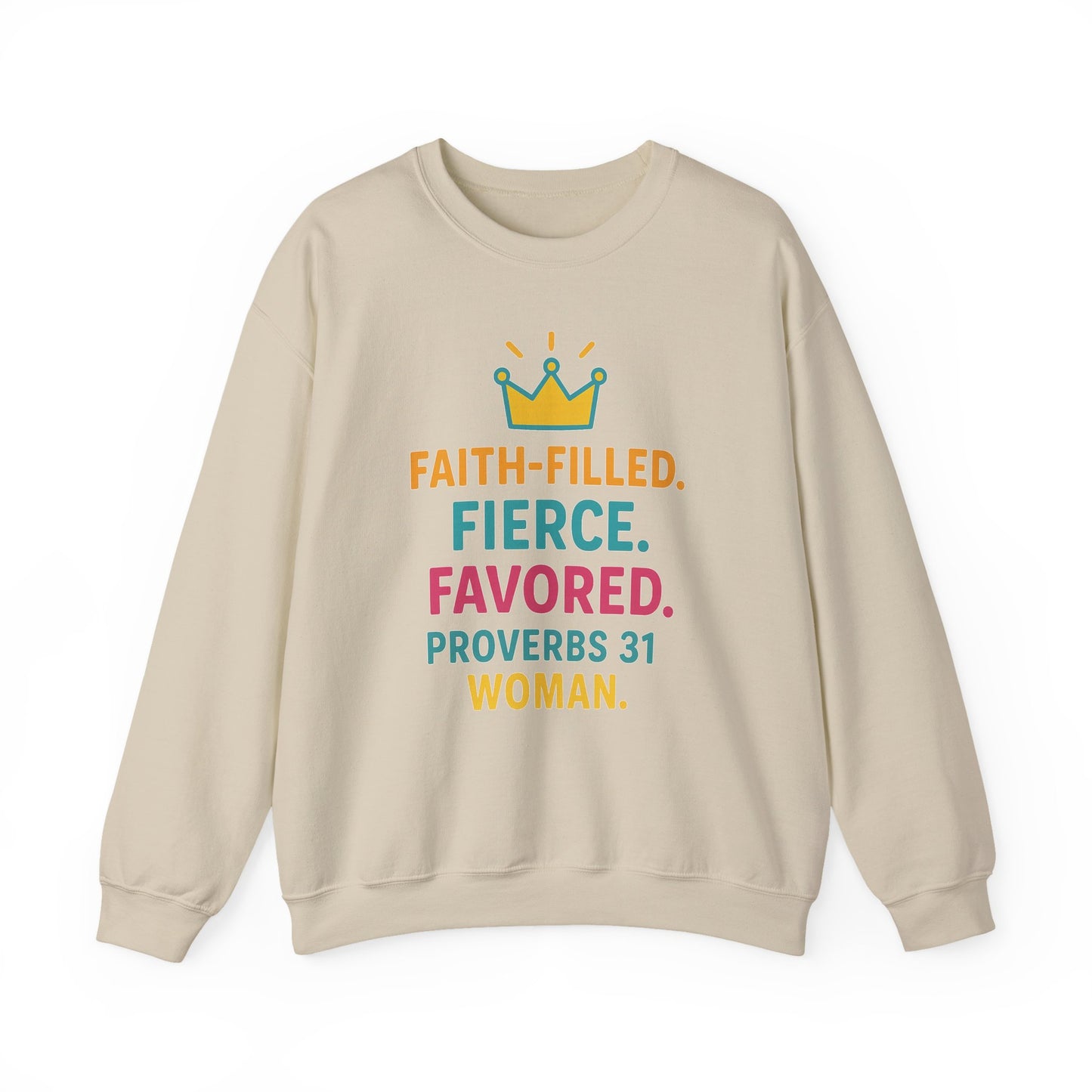 Faith-Filled Proverbs 31 Woman Sweatshirt, Inspirational Crewneck, Motivational Apparel, Christian Gift, Faith-Based Clothing