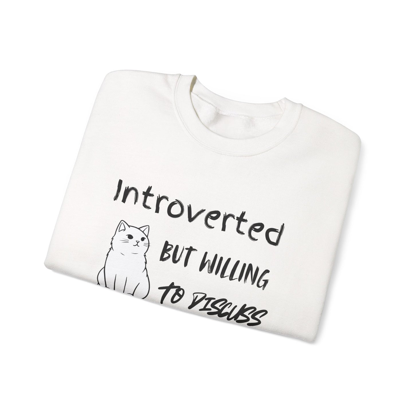 Introverted Cats Crewneck Sweatshirt - Perfect for Cat Lovers and Introverts