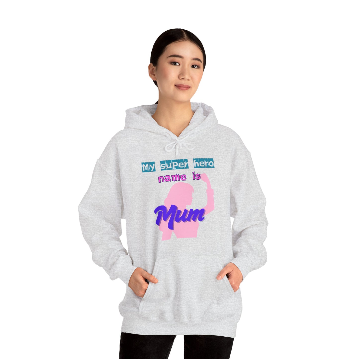 My Superhero is Mum Hoodie -Print on Front and Back