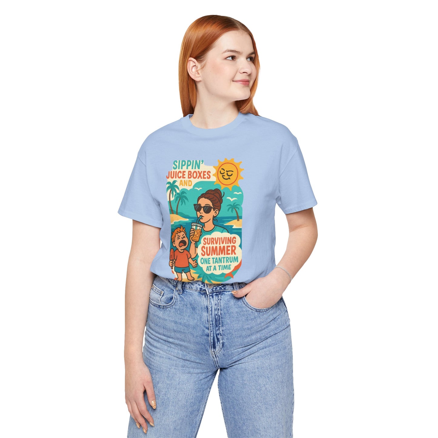 Summer Survival Tee: Fun Family Vibe, Perfect for Mommies, Beach Days, and Playdates, Gifts for Moms, Summer Apparel