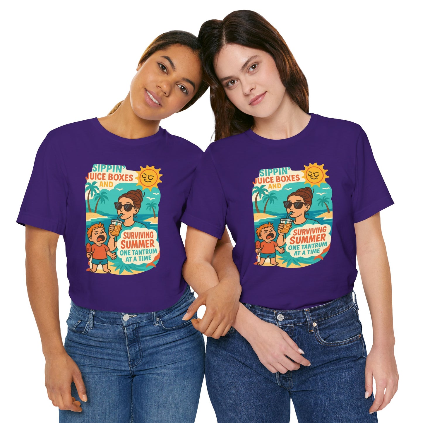 Summer Survival Tee: Fun Family Vibe, Perfect for Mommies, Beach Days, and Playdates, Gifts for Moms, Summer Apparel