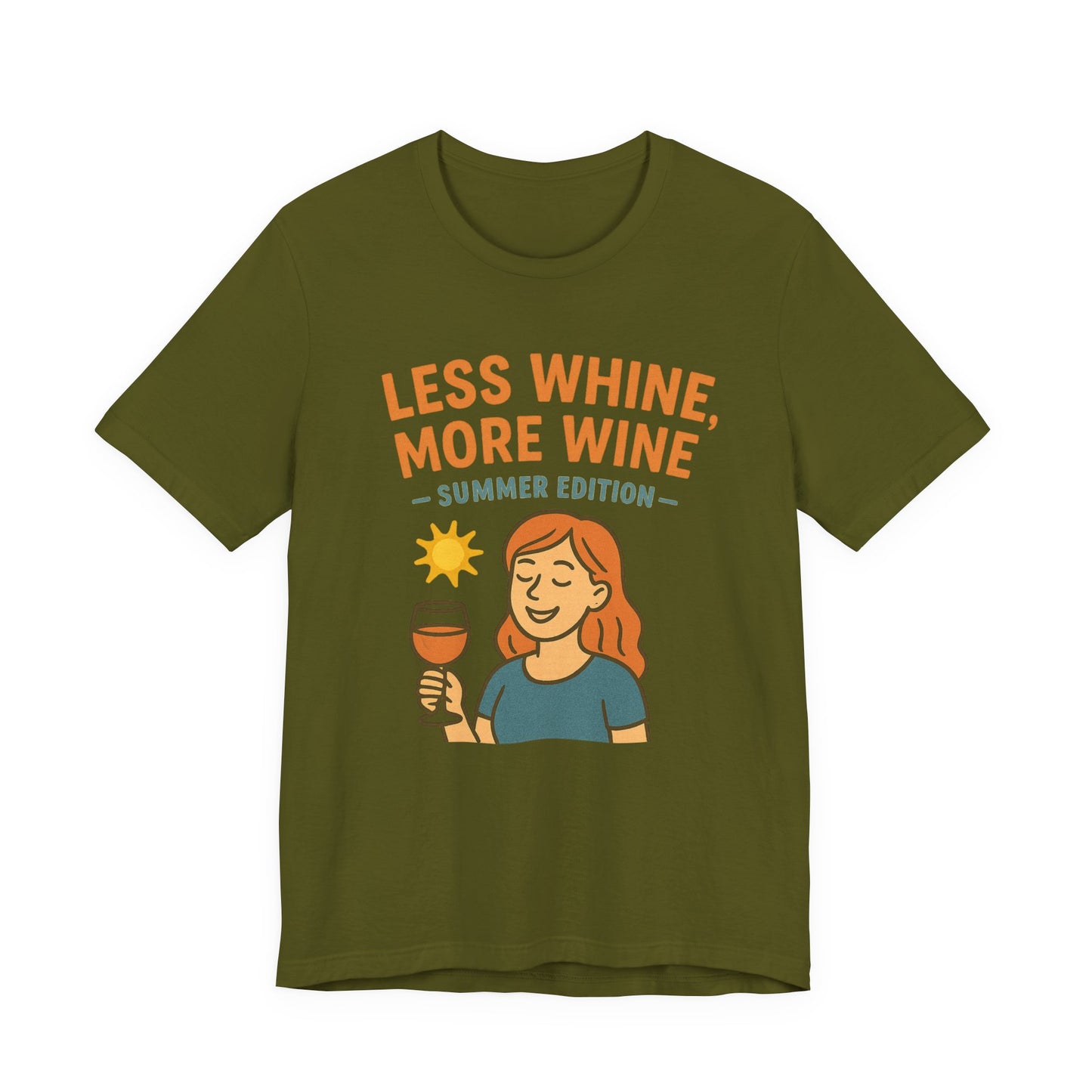 Less Whine, More Wine Tee | Fun Unisex Summer Shirt, Vintage Wine Lover Gift, Relaxed Fit Graphic Tee, Casual Wear, Party Outfit