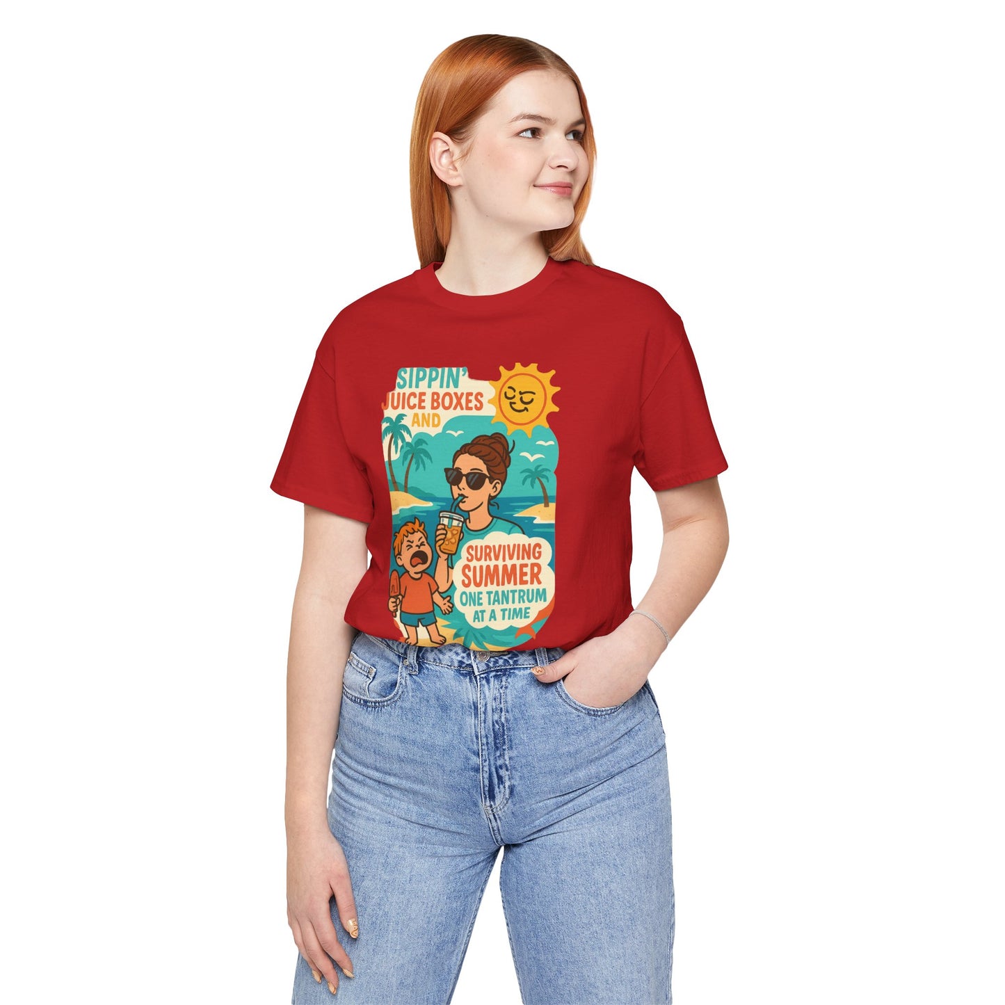 Summer Survival Tee: Fun Family Vibe, Perfect for Mommies, Beach Days, and Playdates, Gifts for Moms, Summer Apparel