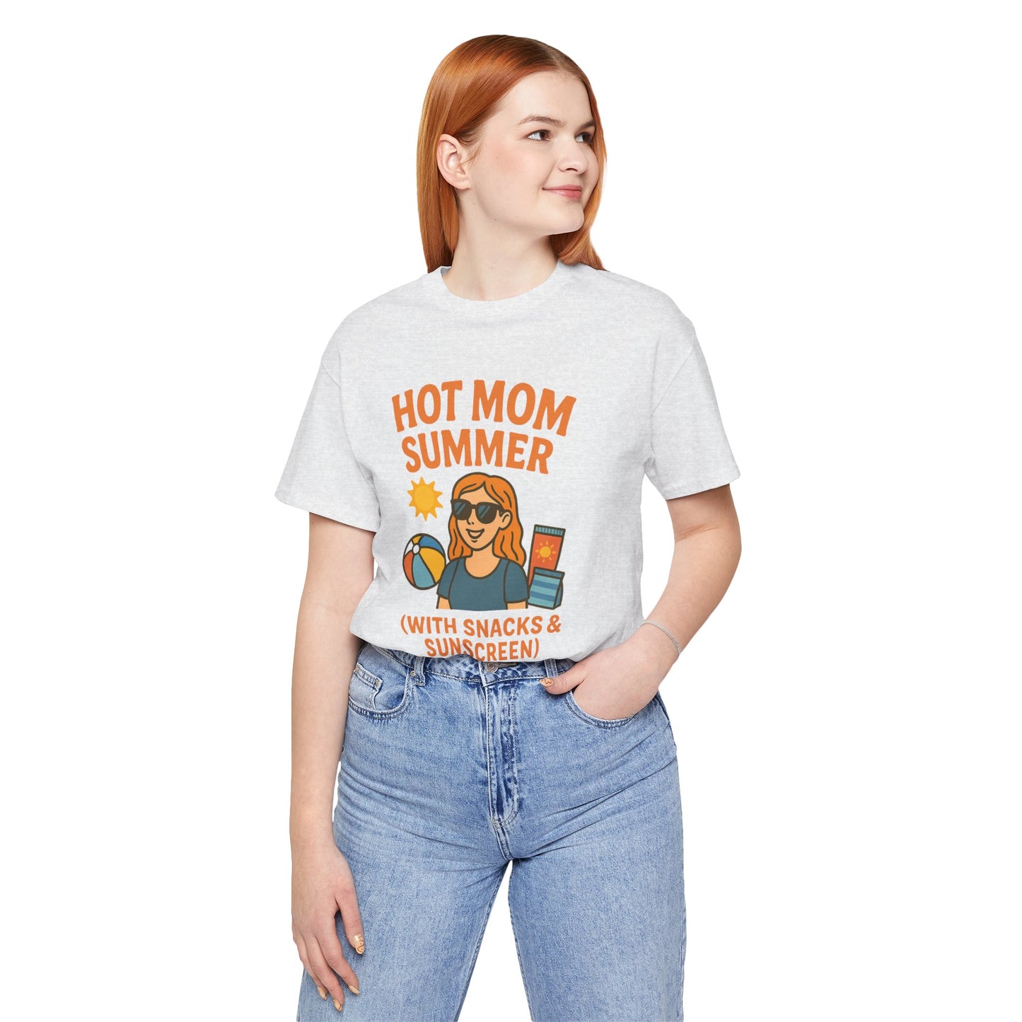 Hot Mom Summer Tee, Perfect for Summer Vacations, Mothers Day Gift, Family Outings, Beach Parties, Fun Summer Style