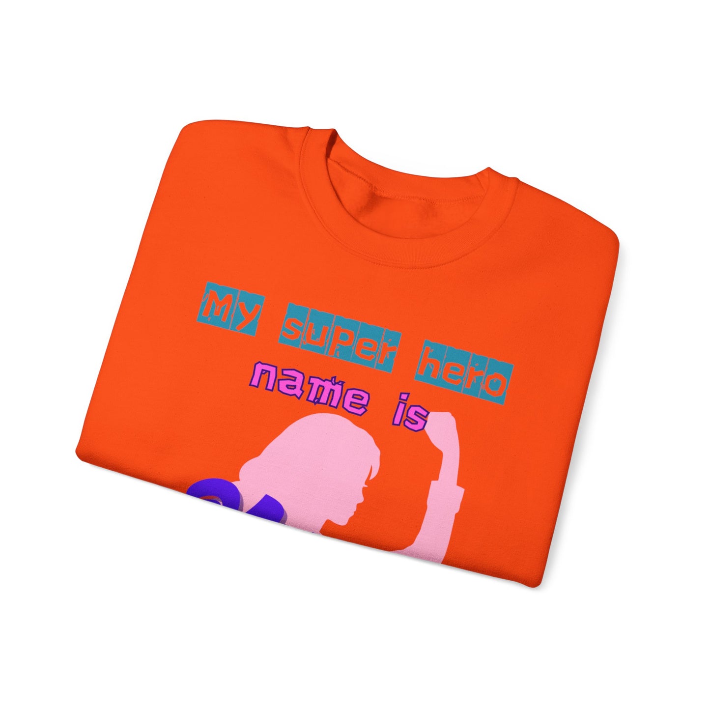 My Super Hero Mum Crewneck Sweatshirt - Ideal Gift for Mother's Day