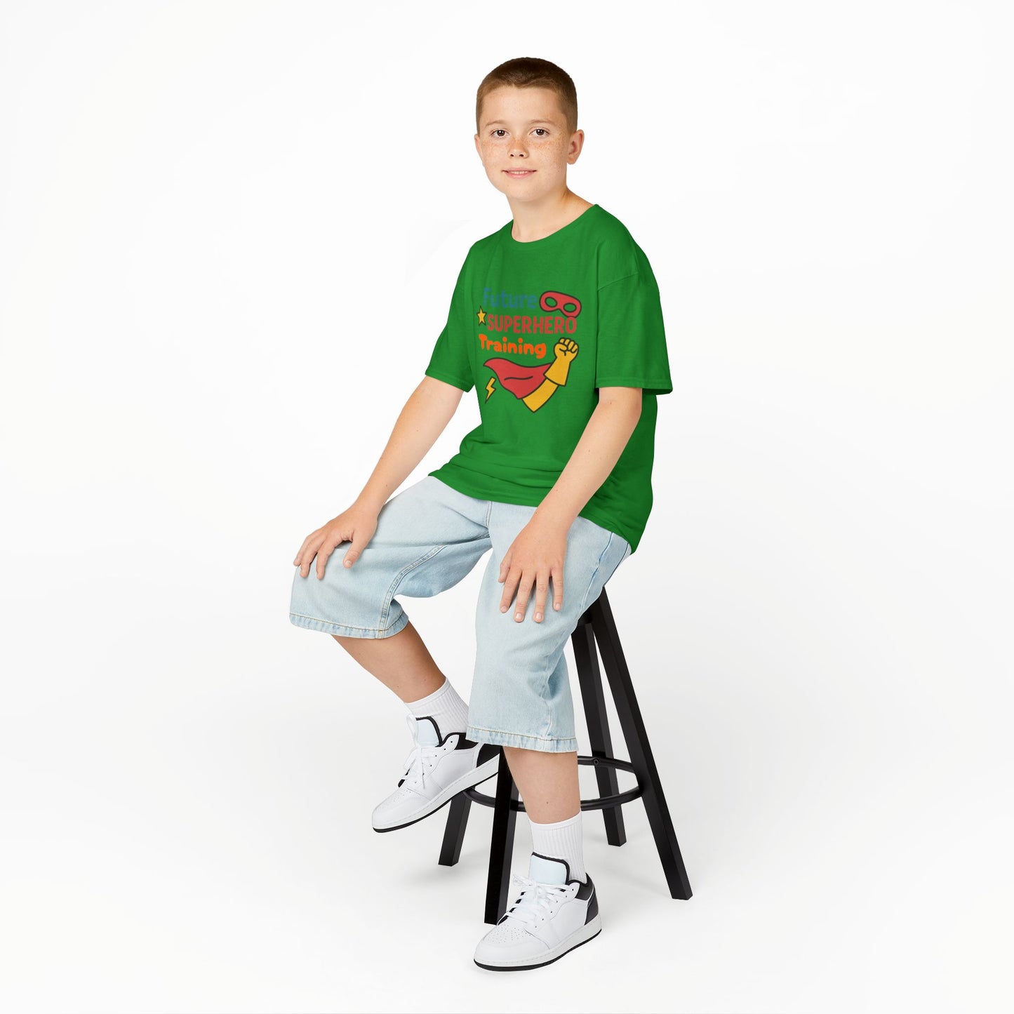 Future Superhero Kids Tee, Youth Graphic T-Shirt, Training Shirt for Kids, Fun Birthday Gift, Playful Party Outfit