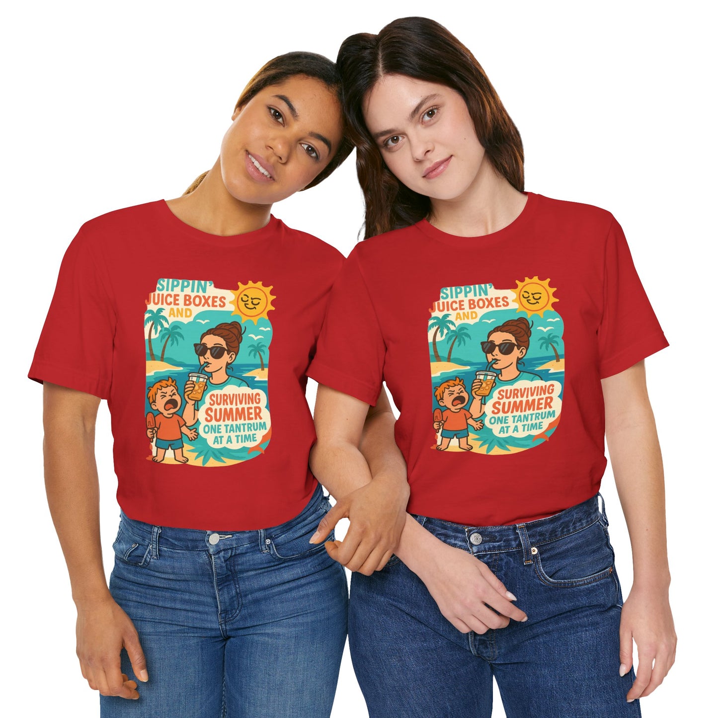 Summer Survival Tee: Fun Family Vibe, Perfect for Mommies, Beach Days, and Playdates, Gifts for Moms, Summer Apparel