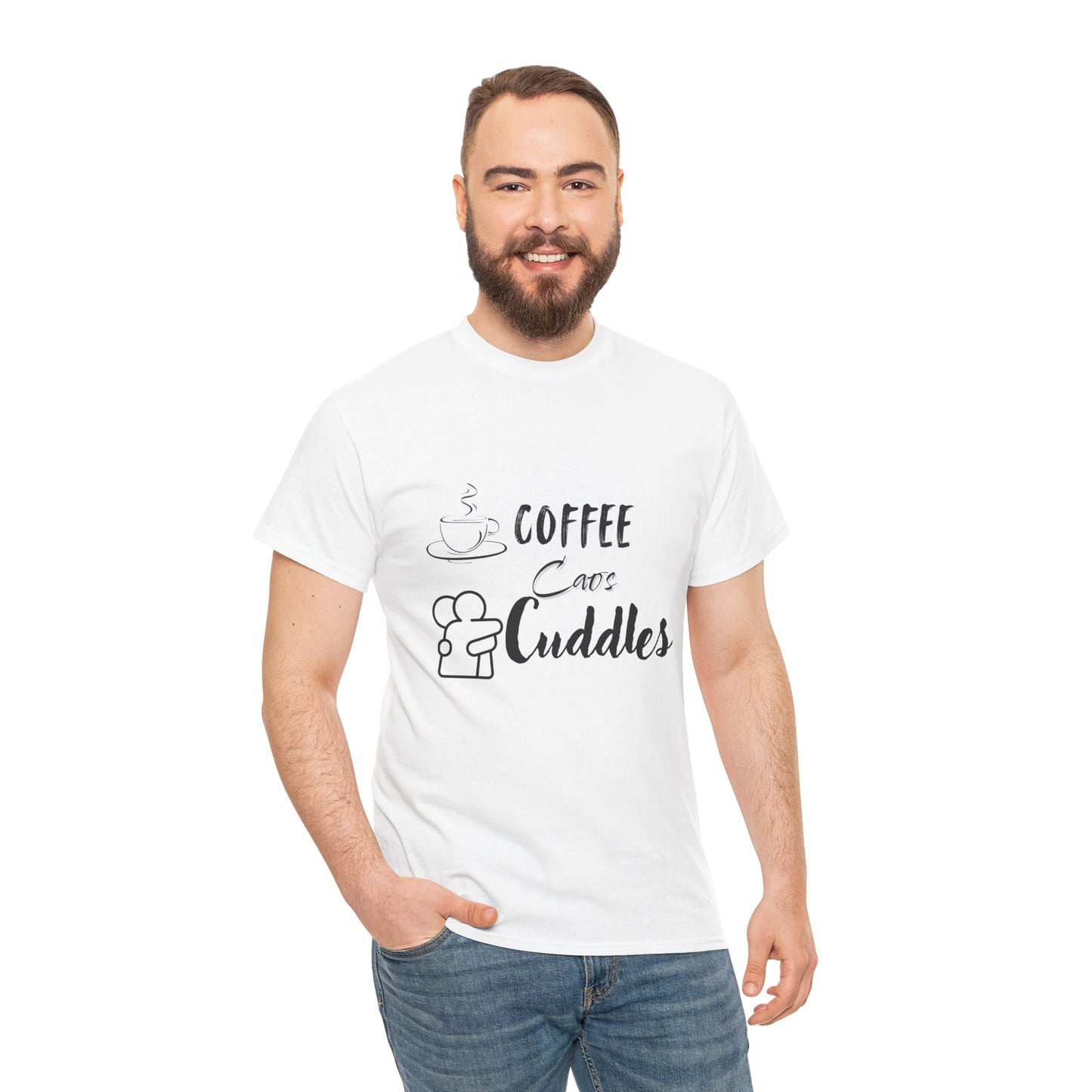 Coffee Cuddles Unisex Heavy Cotton Tee- Men