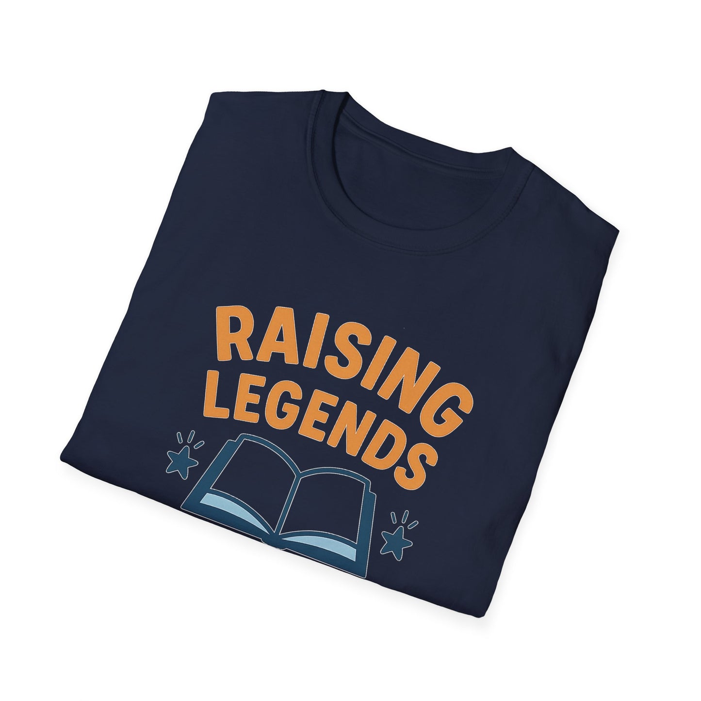 Raising Legends Bedtime Story T-Shirt, Unisex Softstyle Tee for Parents, Gift for Baby Showers, Kids' Birthdays, Cozy Casual Wear