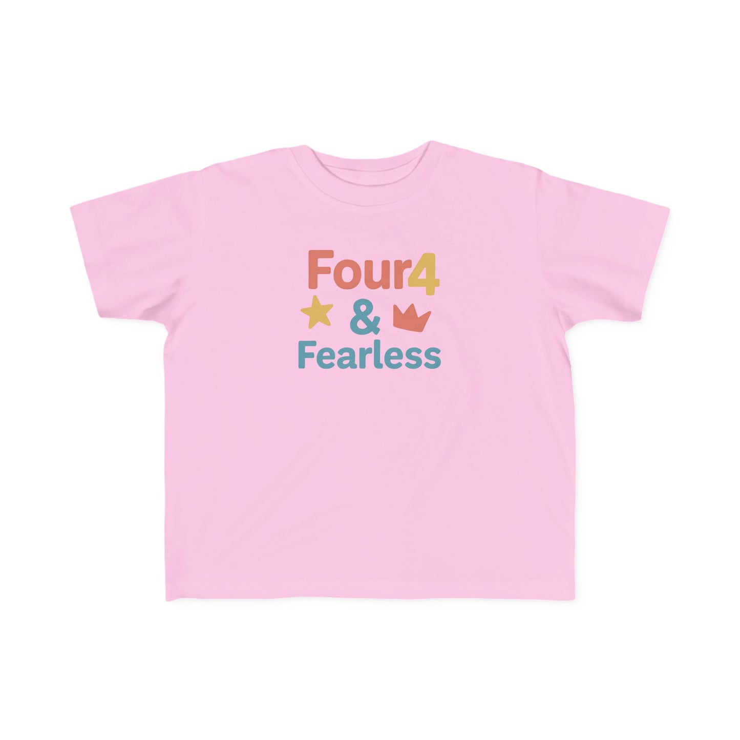 Fearless Toddler Tee - Four & Fearless Kids Shirt, Cute Kids Outfit, Birthday Gift, Toddler Clothes, Playful Party Wear