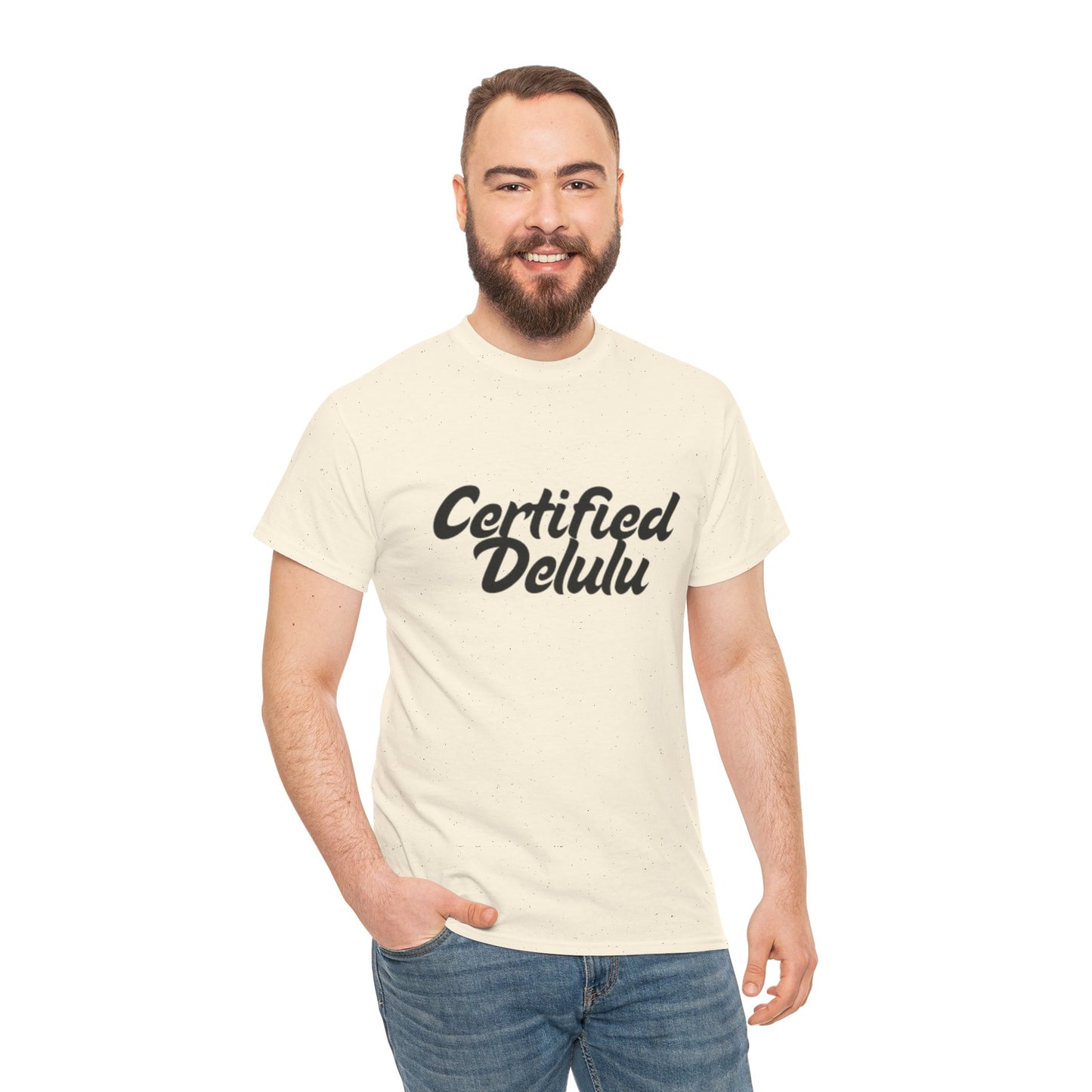 Certified Delulu Unisex Heavy Cotton Tee - Casual Shirt for Trendsetters