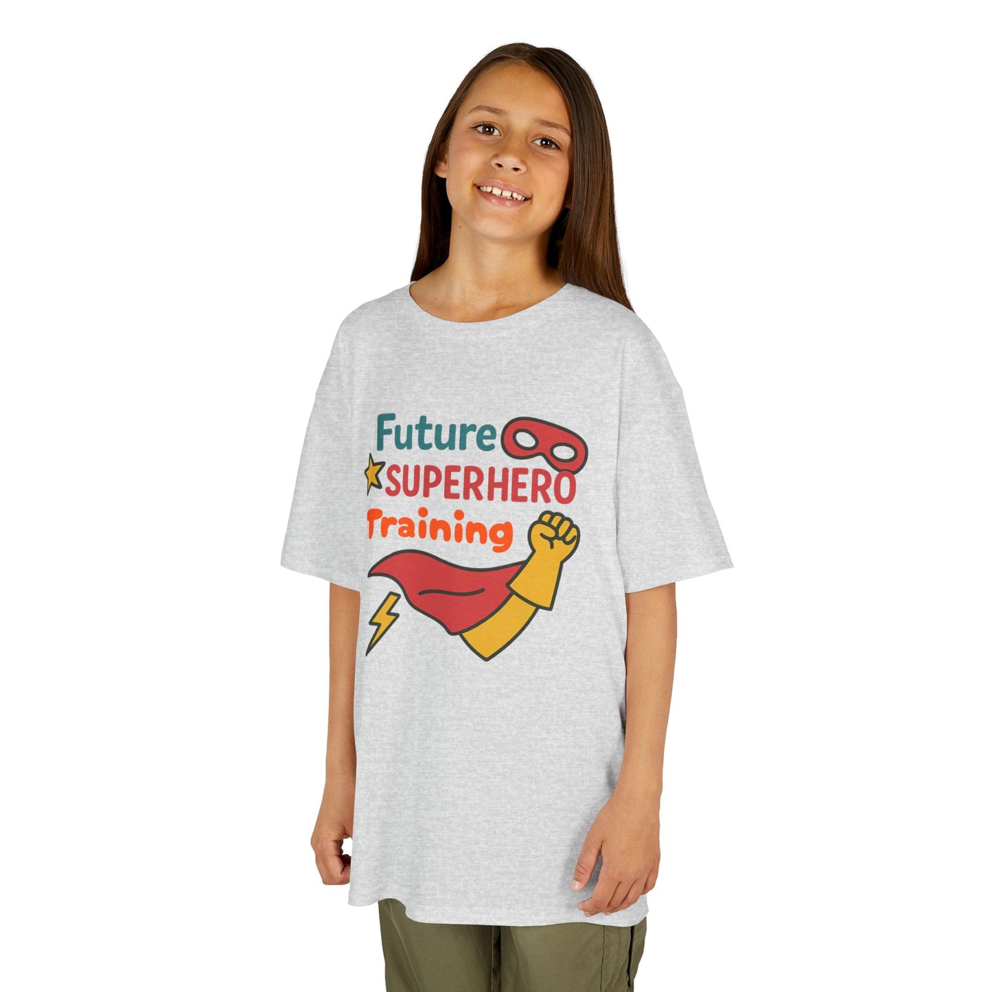 Future Superhero Kids Tee, Youth Graphic T-Shirt, Training Shirt for Kids, Fun Birthday Gift, Playful Party Outfit