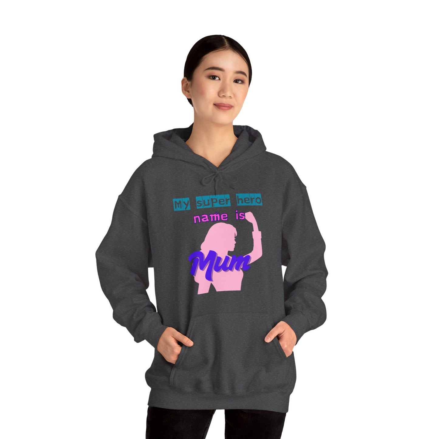 My Superhero is Mum Hoodie -Print on Front and Back