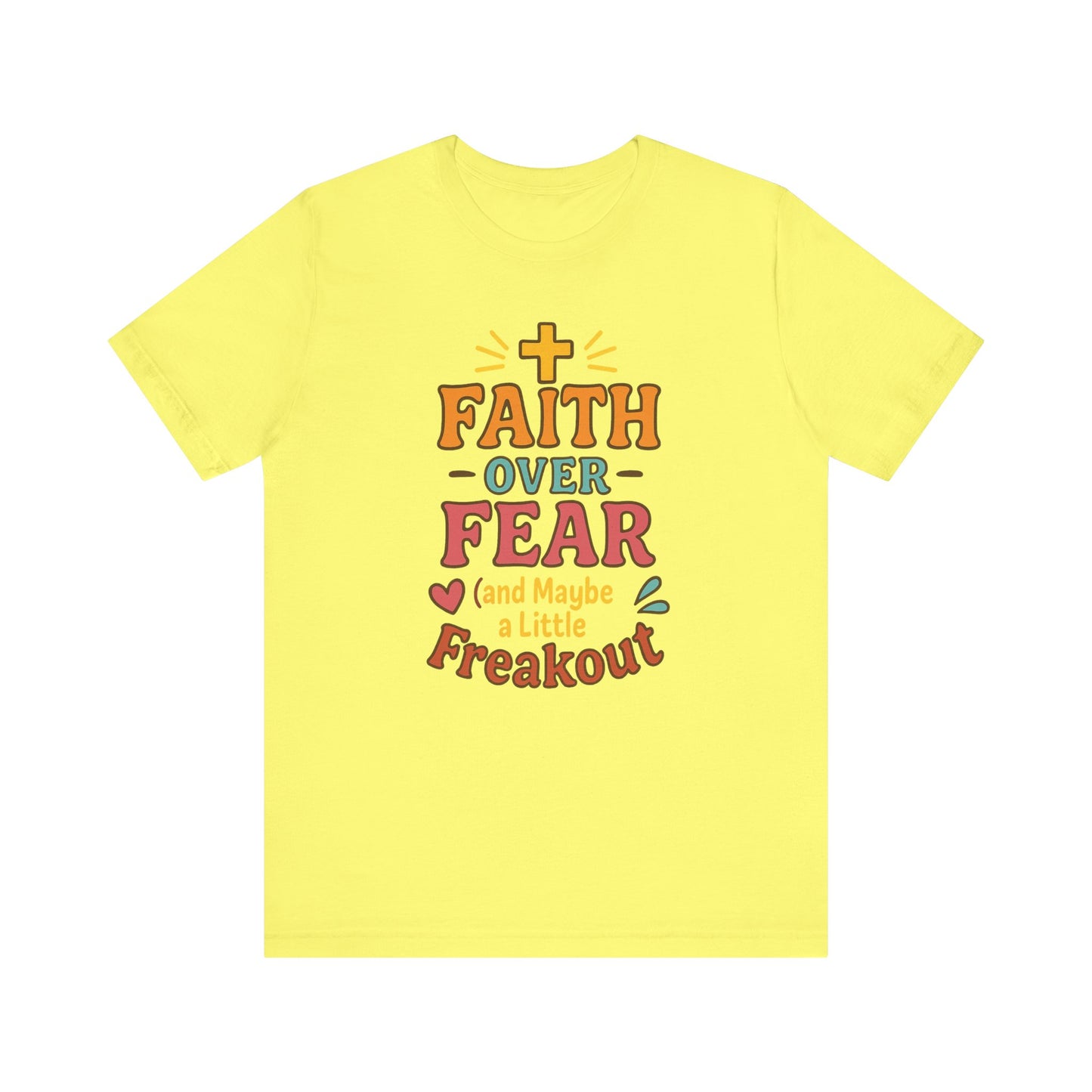 Faith Over Fear Inspirational T-Shirt, Christian tee, Motivational Shirt, Gift for Believers, Spiritual Apparel