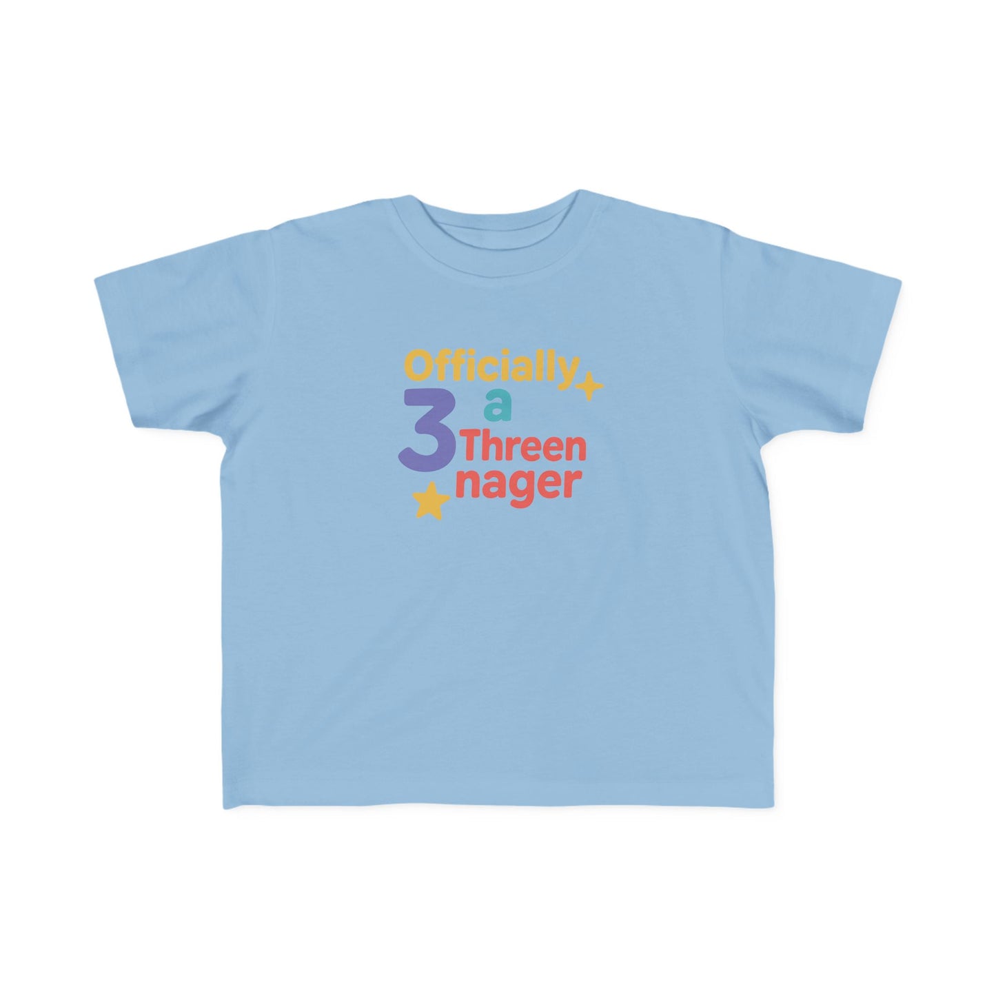 Officially 3 a Threenager Toddler Tee, Birthday Gift, Kids T-Shirt, Toddler Birthday Shirt, Funny Kids Apparel, Playful Toddler Wear