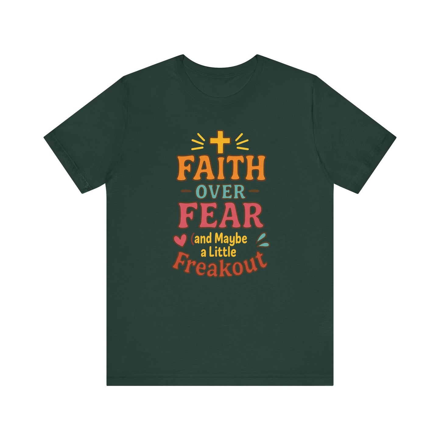 Faith Over Fear Inspirational T-Shirt, Christian tee, Motivational Shirt, Gift for Believers, Spiritual Apparel