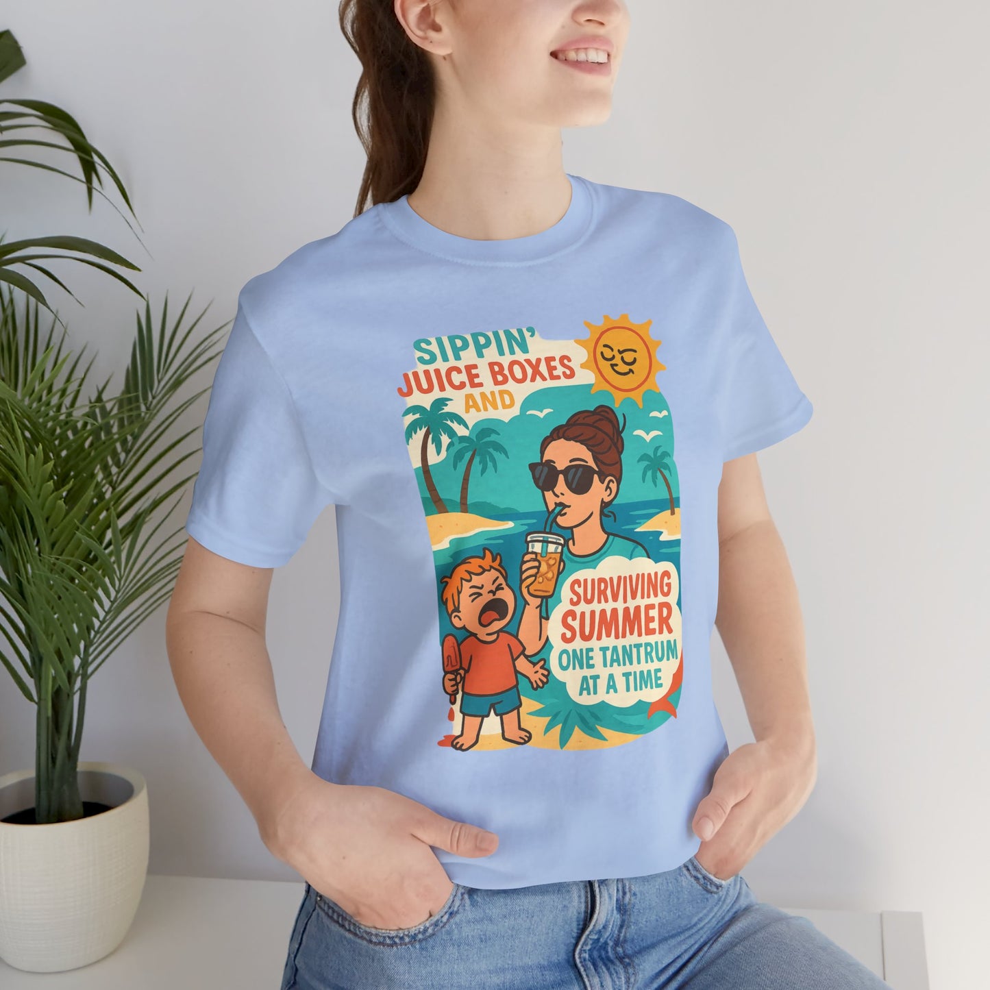 Summer Survival Tee: Fun Family Vibe, Perfect for Mommies, Beach Days, and Playdates, Gifts for Moms, Summer Apparel