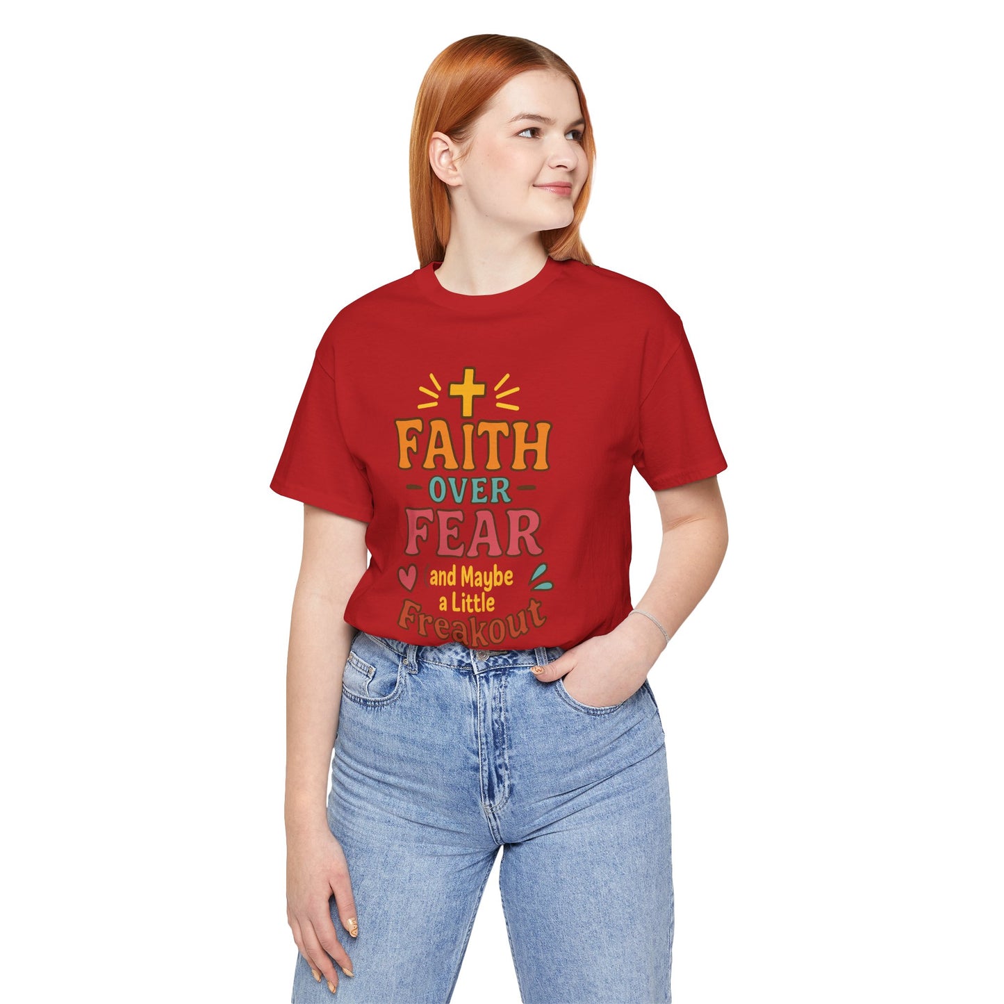 Faith Over Fear Inspirational T-Shirt, Christian tee, Motivational Shirt, Gift for Believers, Spiritual Apparel