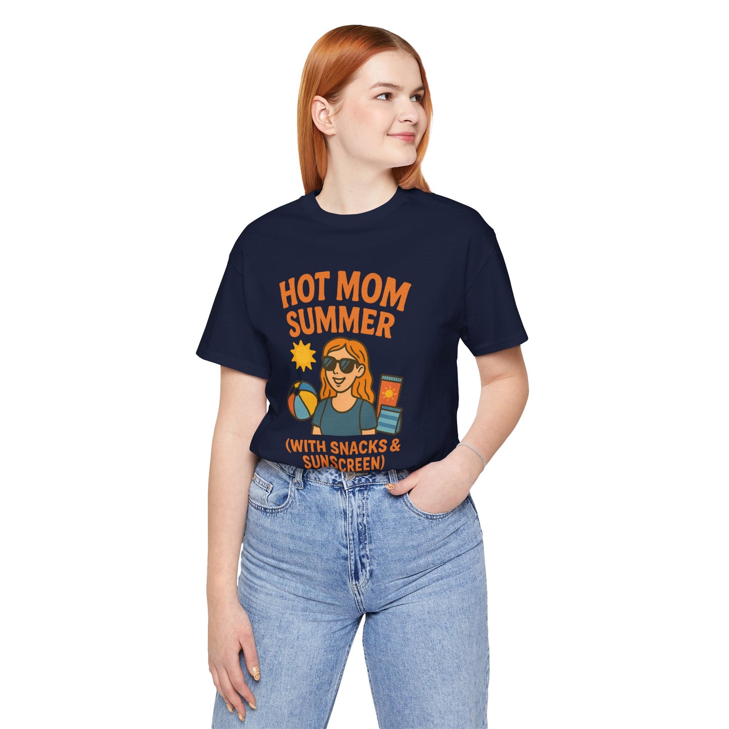 Hot Mom Summer Tee, Perfect for Summer Vacations, Mothers Day Gift, Family Outings, Beach Parties, Fun Summer Style