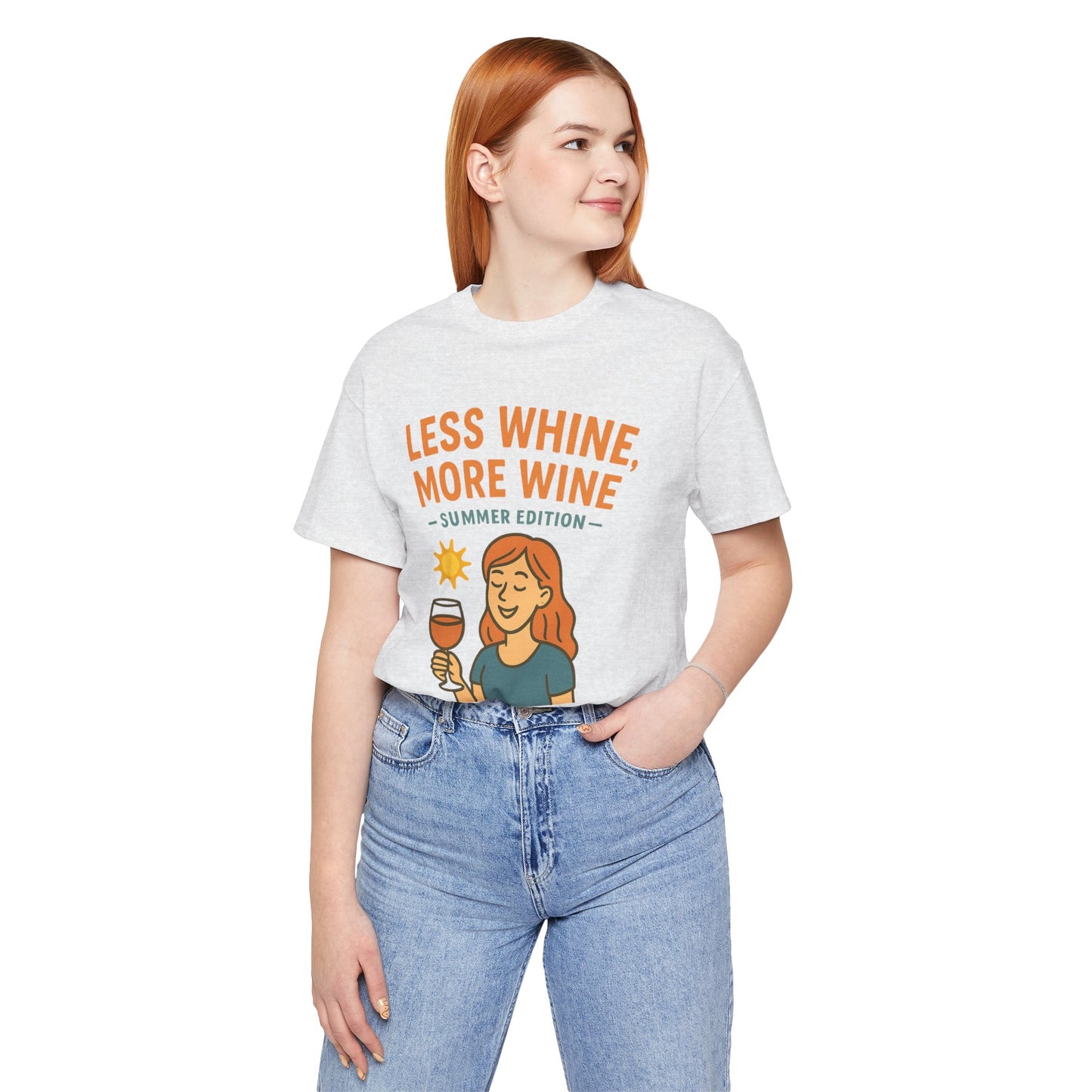 Less Whine, More Wine Tee | Fun Unisex Summer Shirt, Vintage Wine Lover Gift, Relaxed Fit Graphic Tee, Casual Wear, Party Outfit