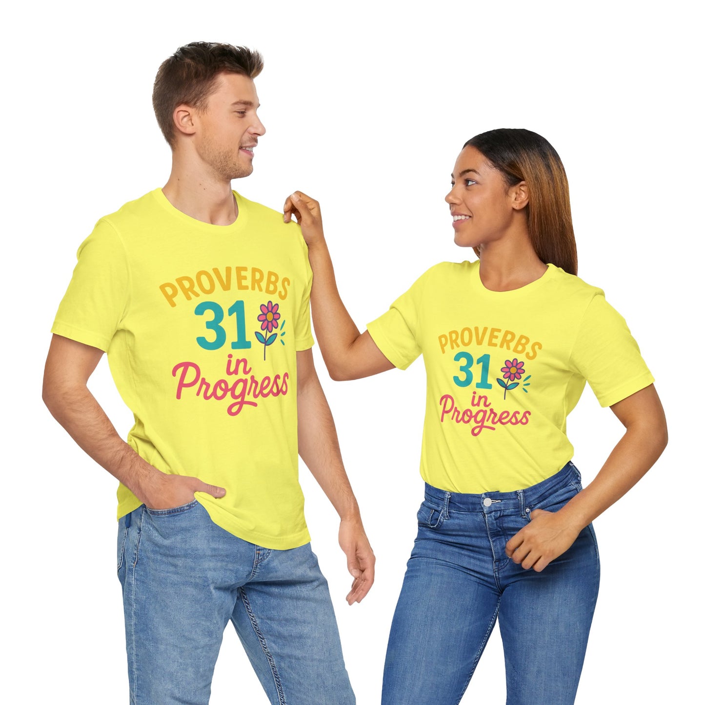 Proverbs 31 in Progress Tee | Inspirational Unisex T-Shirt, Faith-Based Apparel, Christian Gift, Motivational Wear, Bible Verse Tee