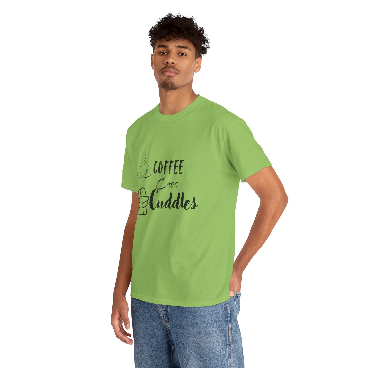 Coffee Cuddles Unisex Heavy Cotton Tee- Men