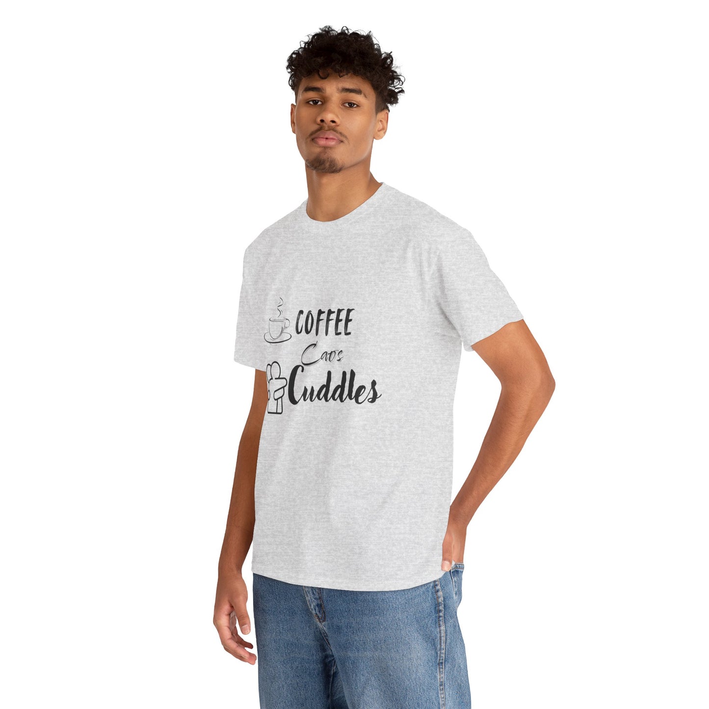 Coffee Cuddles Unisex Heavy Cotton Tee- Men