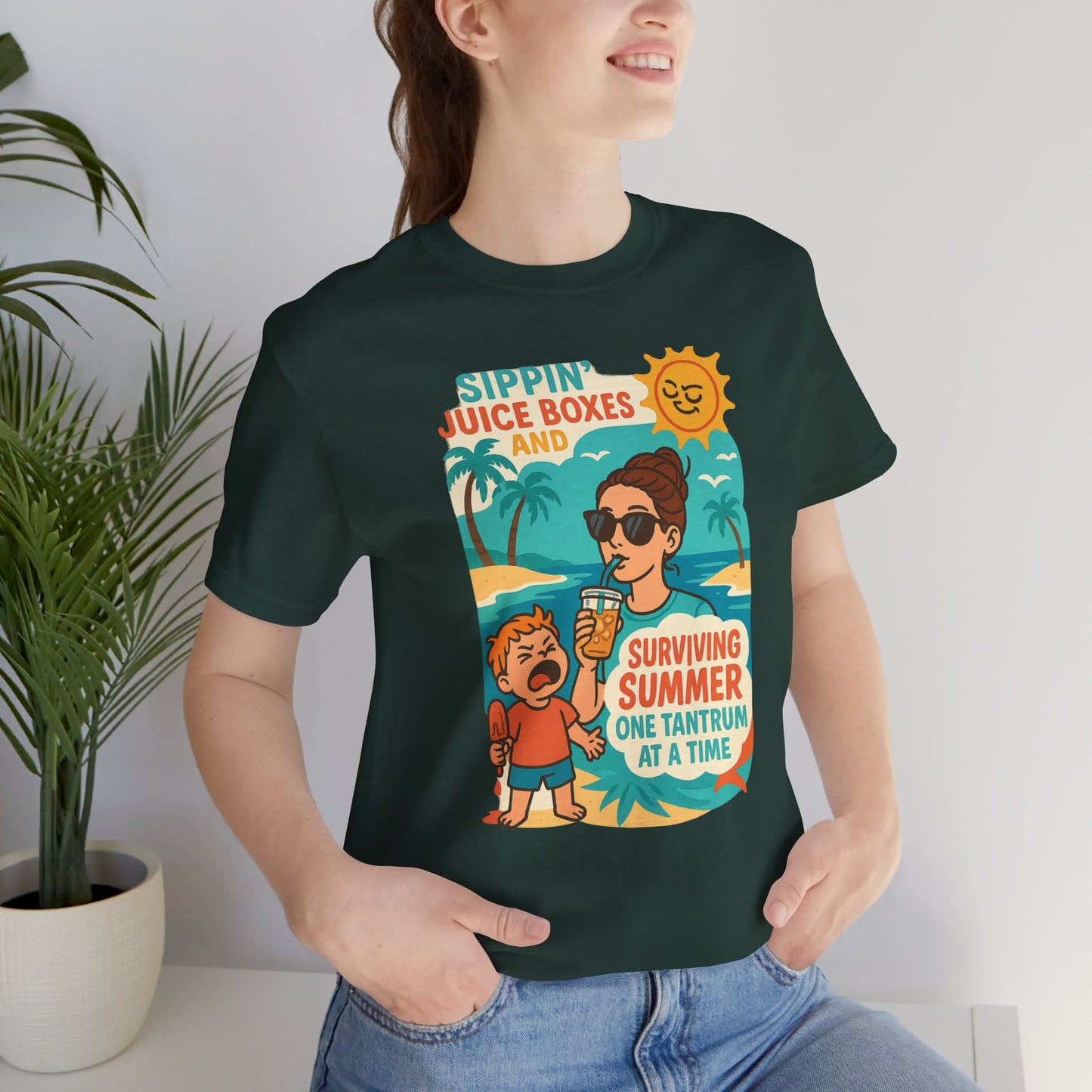 Summer Survival Tee: Fun Family Vibe, Perfect for Mommies, Beach Days, and Playdates, Gifts for Moms, Summer Apparel