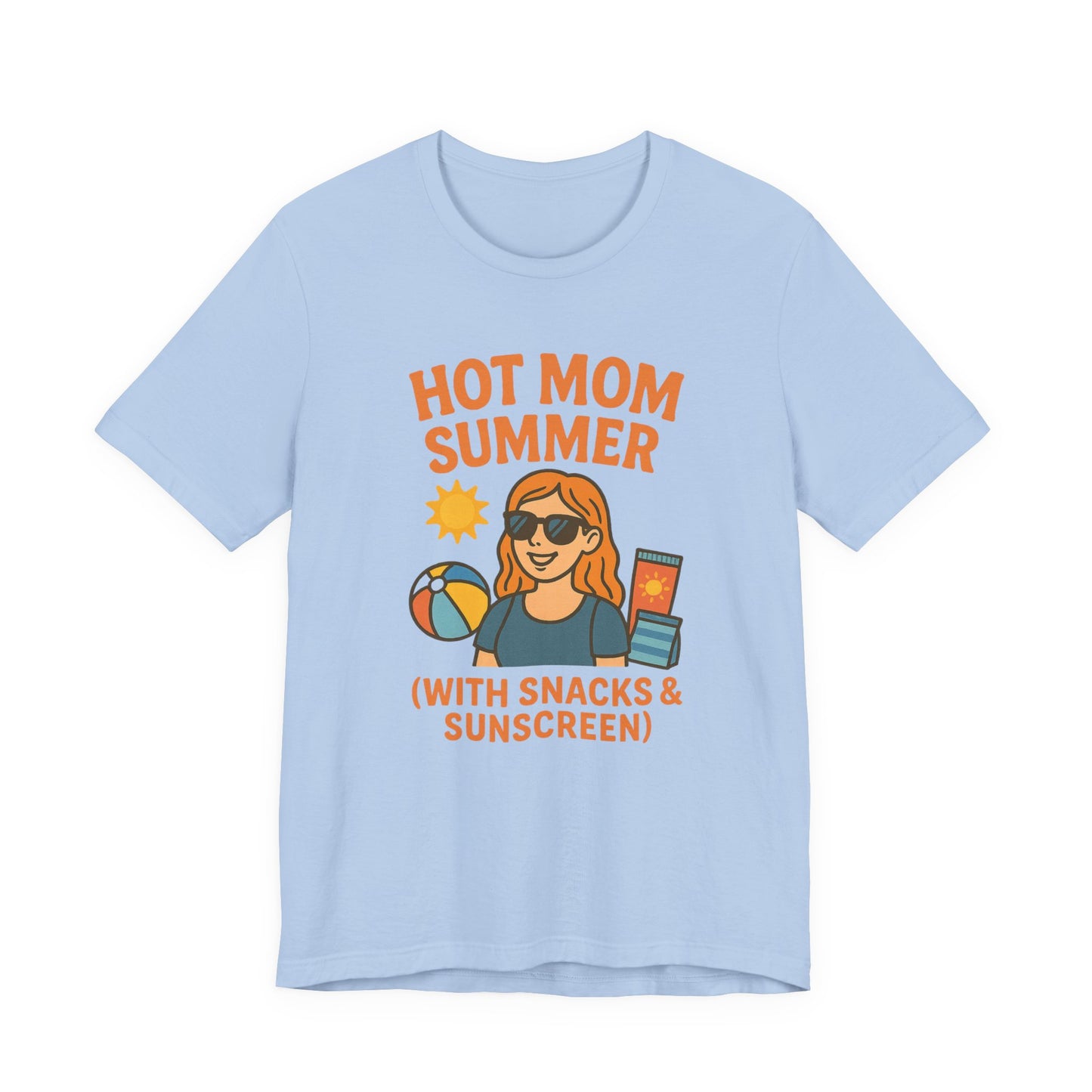 Hot Mom Summer Tee, Perfect for Summer Vacations, Mothers Day Gift, Family Outings, Beach Parties, Fun Summer Style