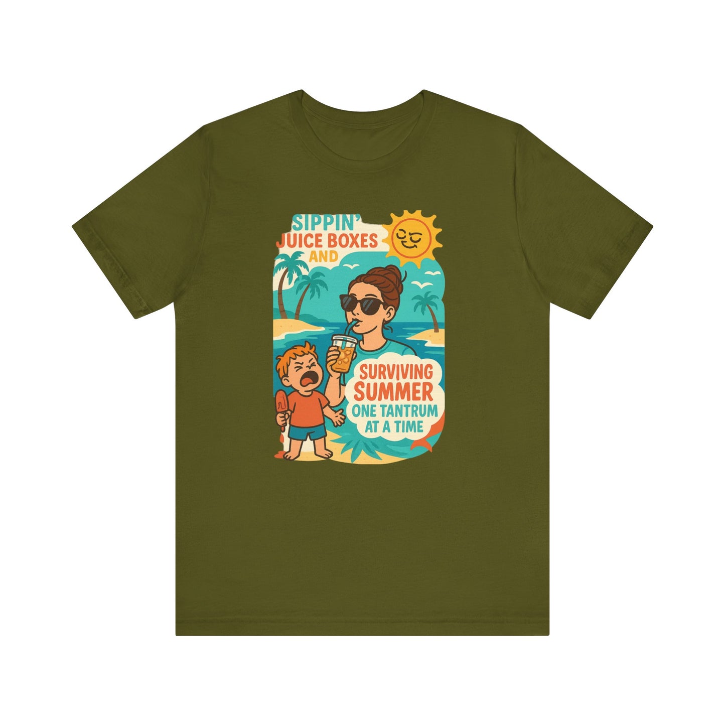 Summer Survival Tee: Fun Family Vibe, Perfect for Mommies, Beach Days, and Playdates, Gifts for Moms, Summer Apparel