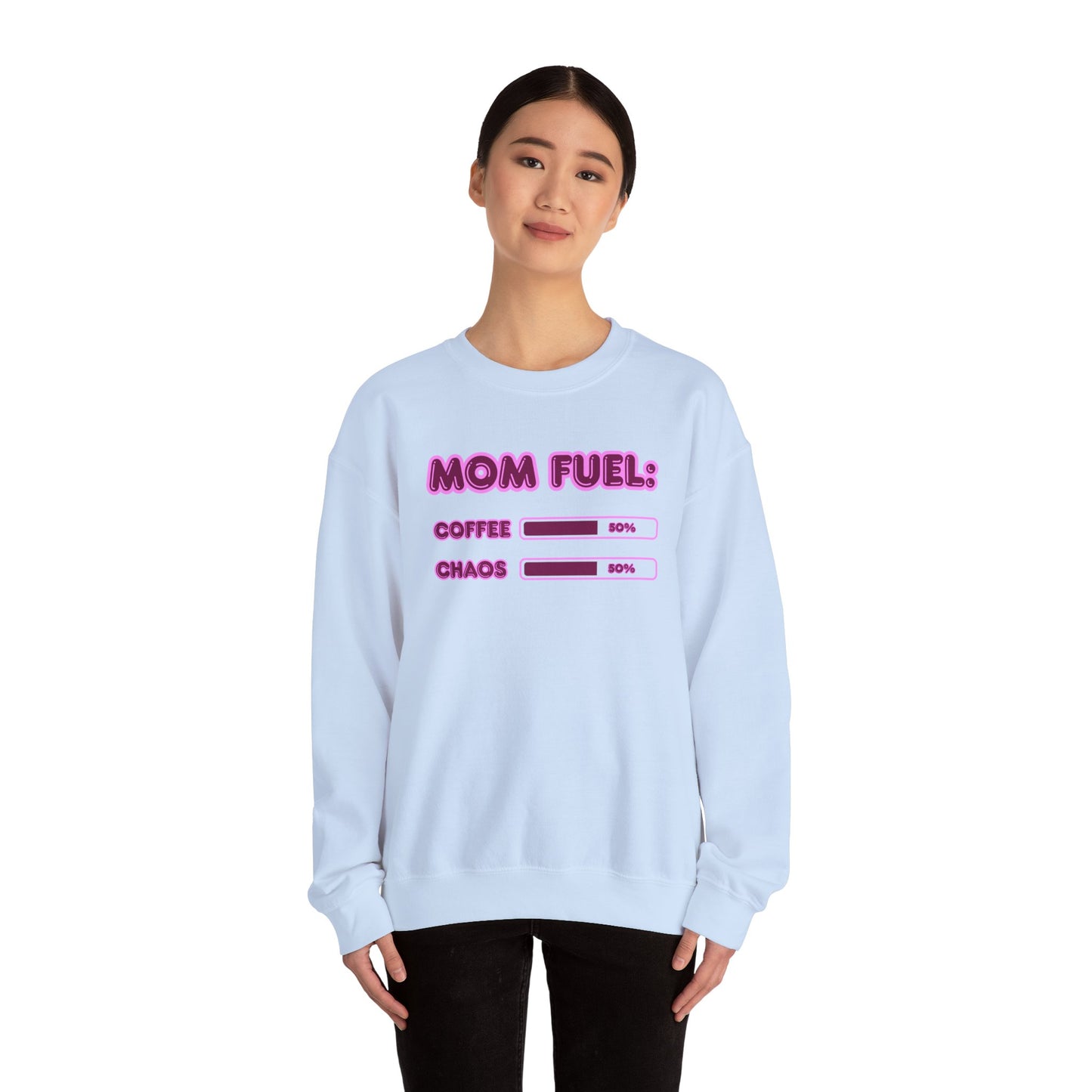 Mom Fuel Crewneck Sweatshirt - Comfortable and Fun Gift for Moms