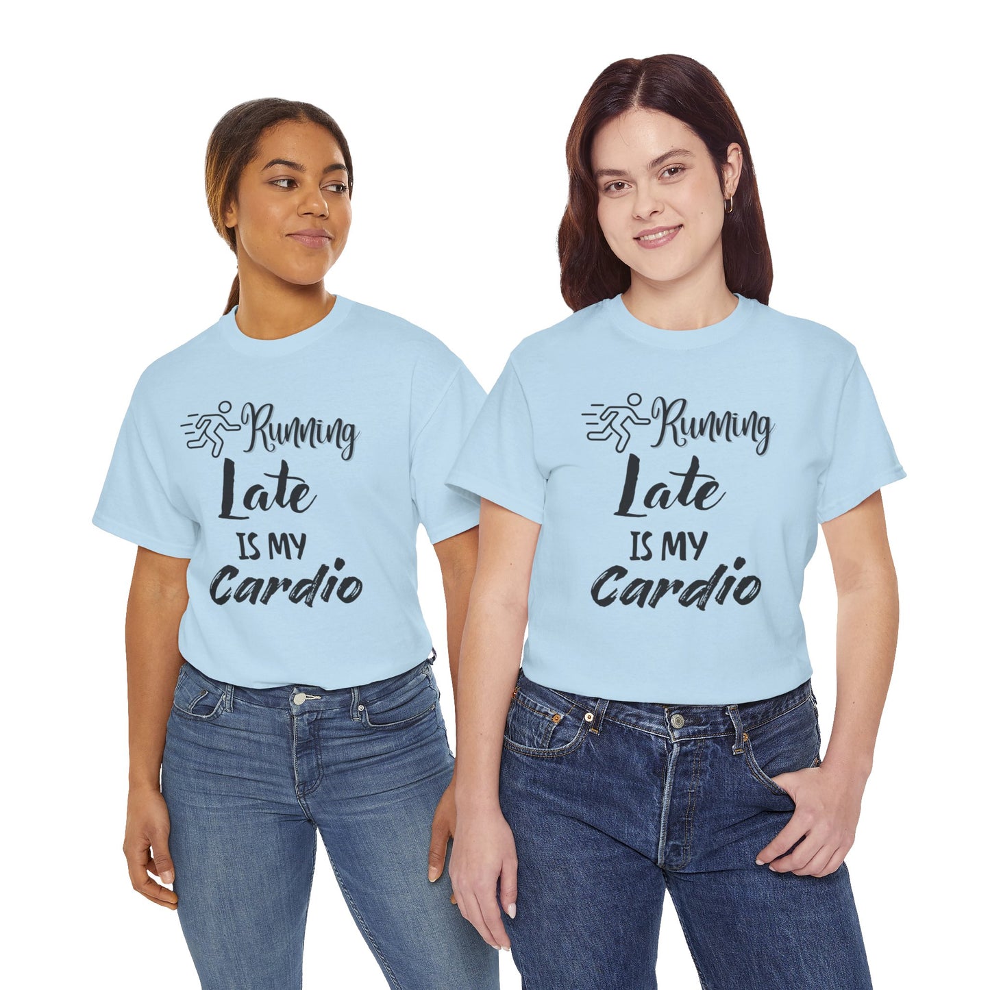 Running Late Is My Cardio Unisex Heavy Cotton Tee -Men