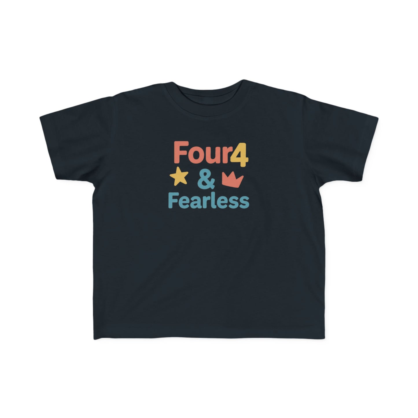 Fearless Toddler Tee - Four & Fearless Kids Shirt, Cute Kids Outfit, Birthday Gift, Toddler Clothes, Playful Party Wear
