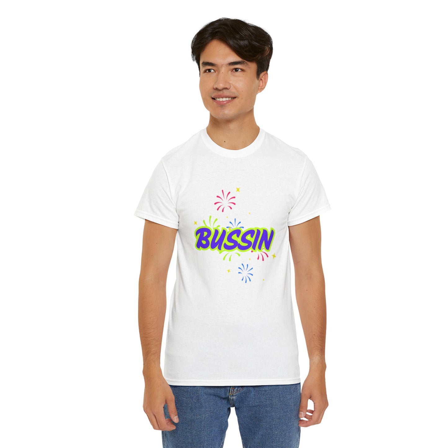 Bussin' Unisex Heavy Cotton Tee - Fun Graphic Shirt for Casual Wear