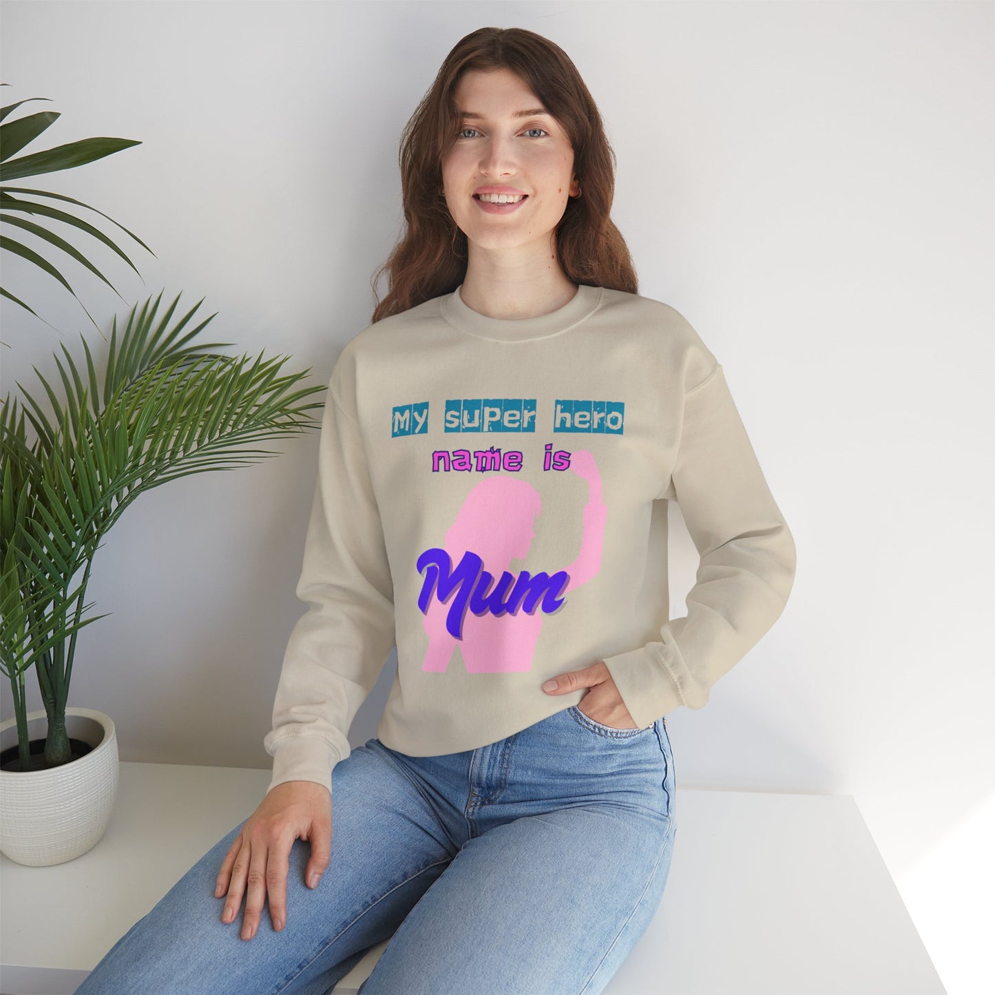 My Super Hero Mum Sweatshirt | Print on front and Back