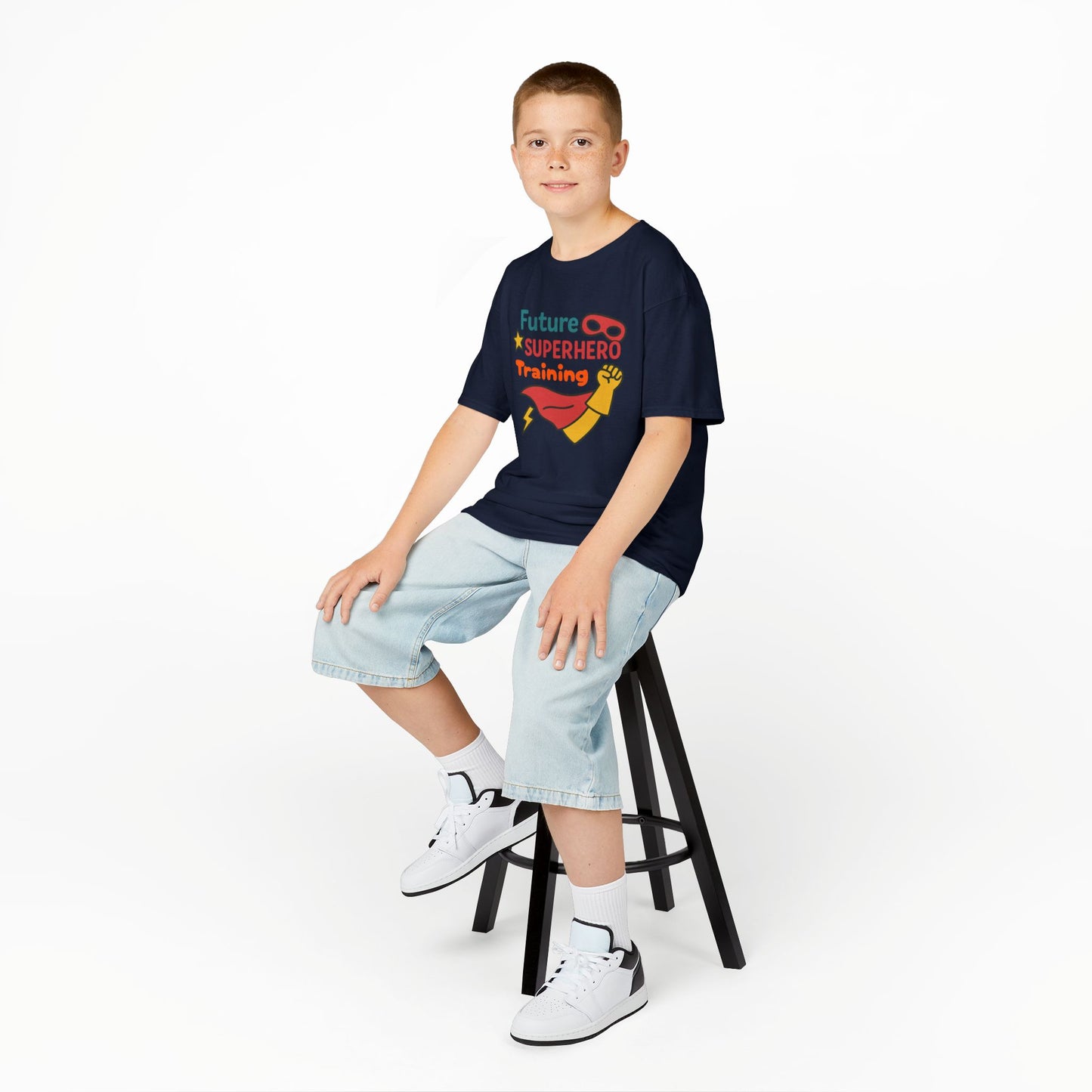 Future Superhero Kids Tee, Youth Graphic T-Shirt, Training Shirt for Kids, Fun Birthday Gift, Playful Party Outfit