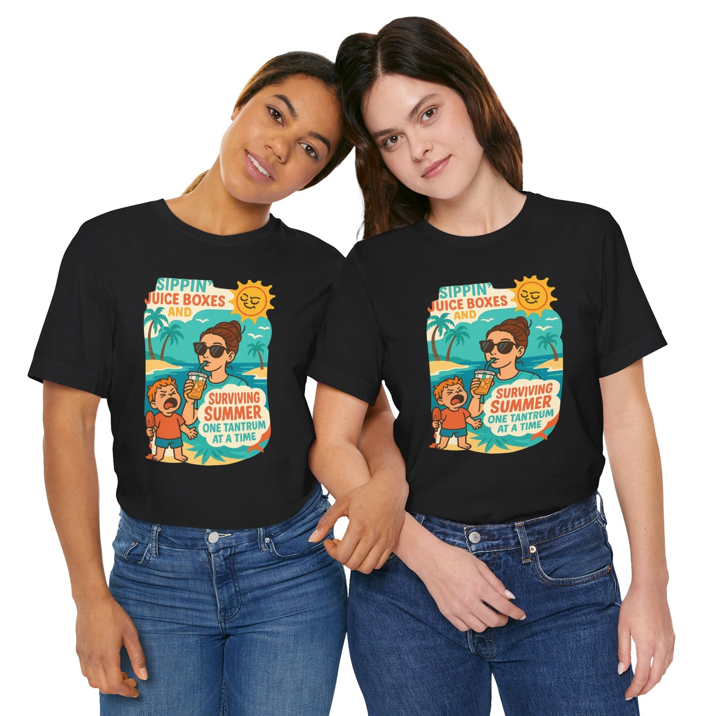 Summer Survival Tee: Fun Family Vibe, Perfect for Mommies, Beach Days, and Playdates, Gifts for Moms, Summer Apparel
