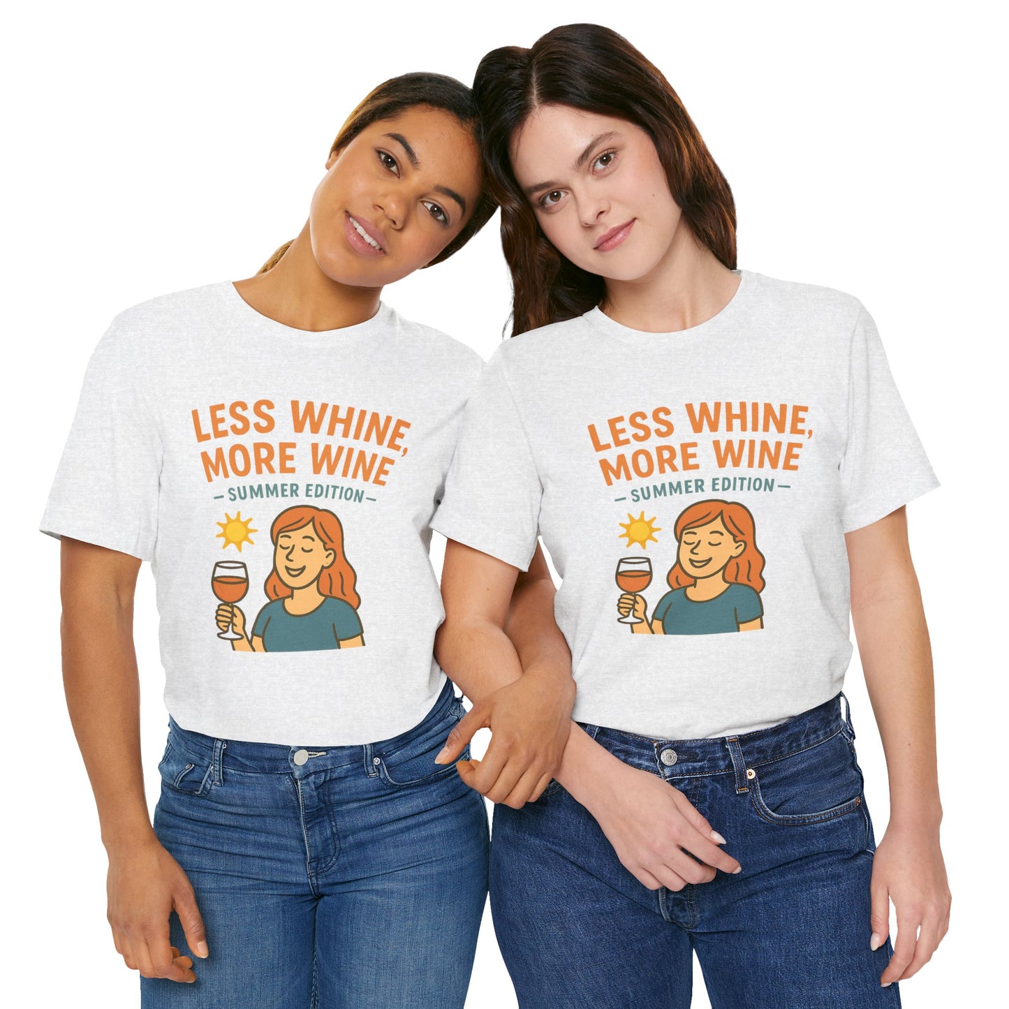 Less Whine, More Wine Tee | Fun Unisex Summer Shirt, Vintage Wine Lover Gift, Relaxed Fit Graphic Tee, Casual Wear, Party Outfit