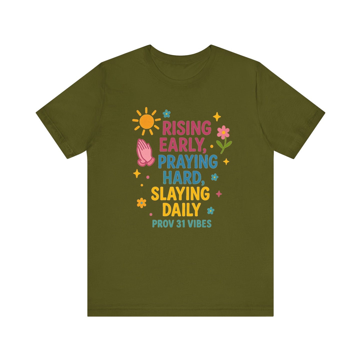 Rising Early Prayer Tee, Inspirational T-Shirt, Faith-Based Apparel, Gift for Her, Daily Motivation Shirt