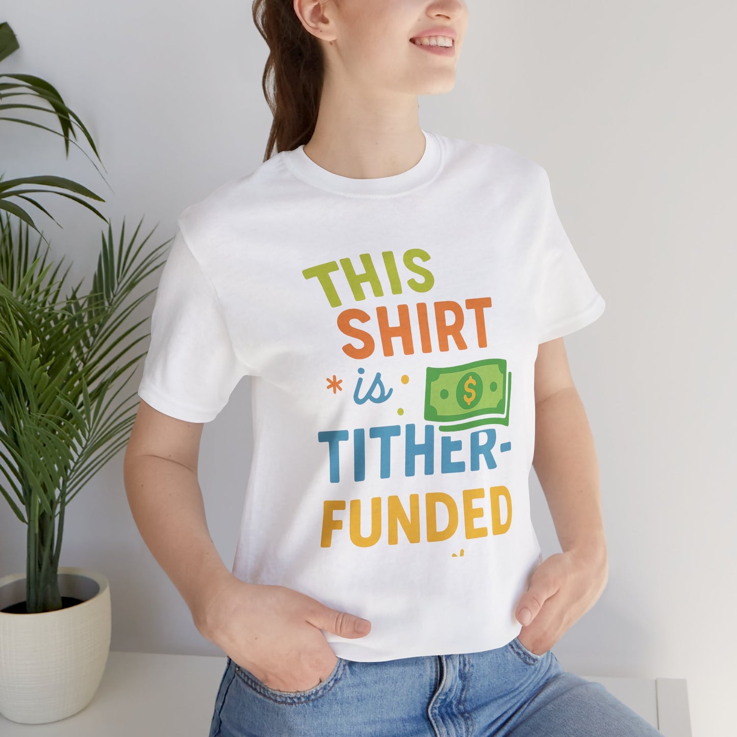 T-Shirt with Fun Funding Design, Humor Tee for Casual Wear, Unique Gift for Gamers, Great for Birthdays and Events, Playful and Stylish