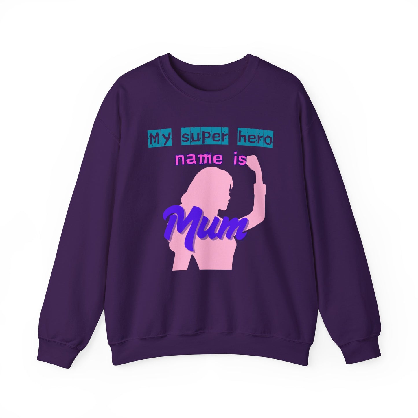 My Super Hero Mum Crewneck Sweatshirt - Ideal Gift for Mother's Day