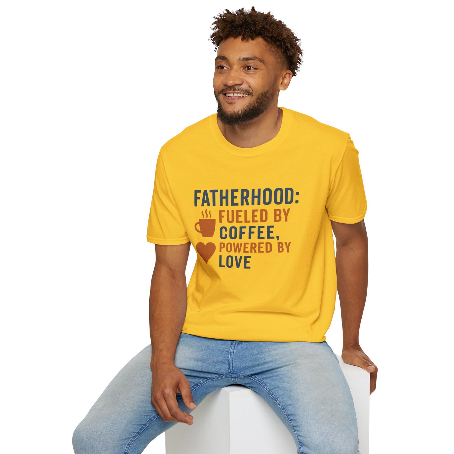 Fatherhood Coffee T-Shirt, Dad Shirt, Gift for Fathers, Unique Father's Day Tee, Casual Love Quote Tee
