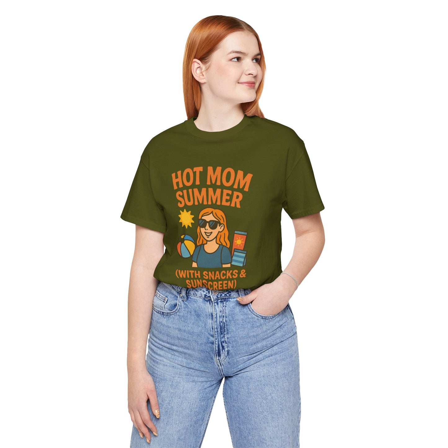 Hot Mom Summer Tee, Perfect for Summer Vacations, Mothers Day Gift, Family Outings, Beach Parties, Fun Summer Style