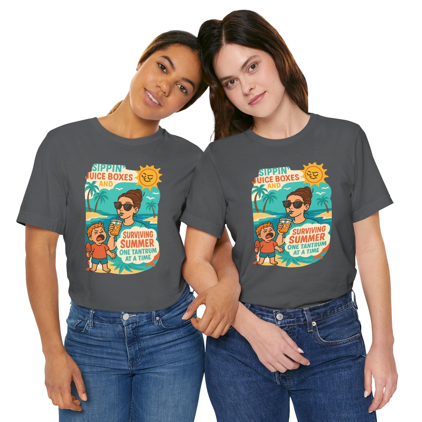 Summer Survival Tee: Fun Family Vibe, Perfect for Mommies, Beach Days, and Playdates, Gifts for Moms, Summer Apparel