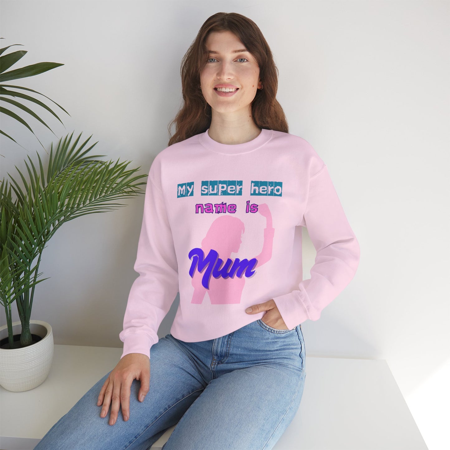 My Super Hero Mum Sweatshirt | Print on front and Back